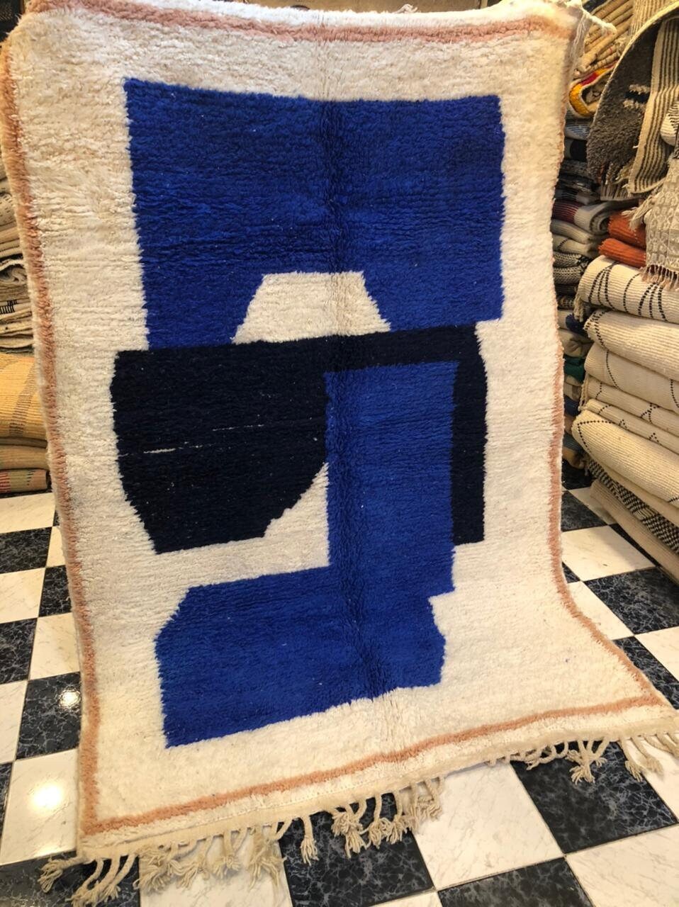 250x150 cm Tapis Azilal Multicolores Berbère Faits à La Main, Berbère, Vintage, Marocain, Beni Ourai