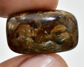 Natural Bronzite Gemstone60 CtFlat Back BronziteCabochon Bronzite Loose GemstoneOval Shape Bronzite SoneFor Making Jewelry40x28x5MM