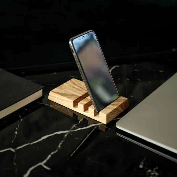 Multiple wooden charging station iPad iPhone Kindle Galaxy Tab, Holder stand hold up to 3 devices