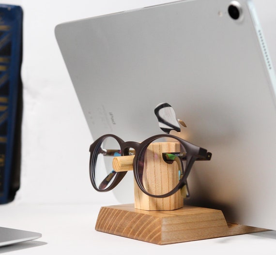 Holder Stand Work With iPad Tablet Eye Glasses Home Desk