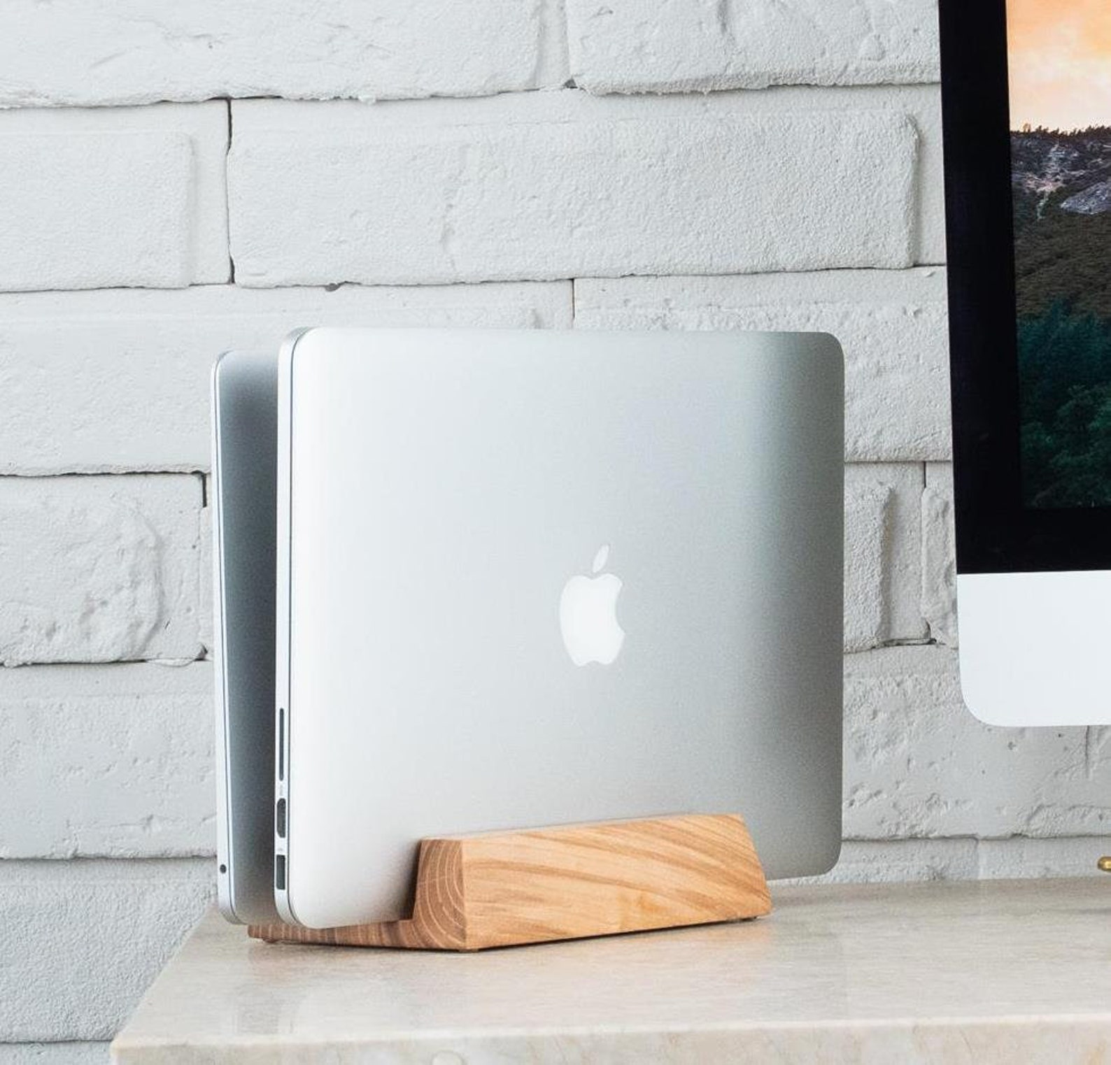 Dual Docking Station Vertical Laptop Stand for Gift Macbook Etsy UK