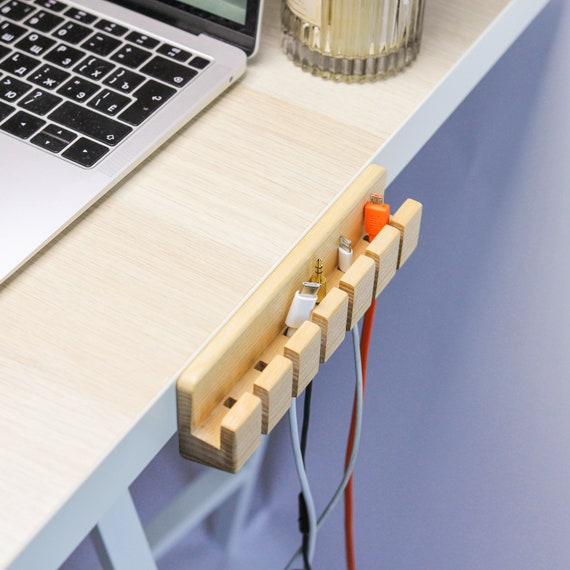 Wooden Cable and Charger Organizer Cable Management for Power Cords and  Charging Cables 