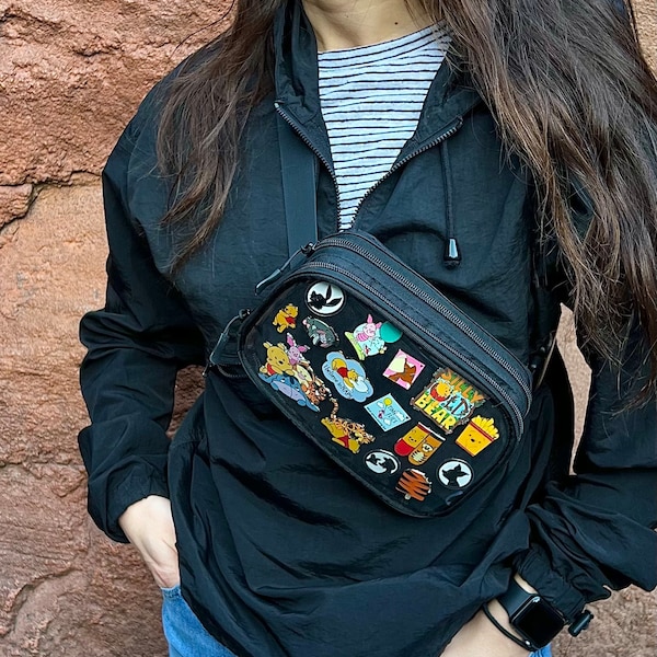 Pin Belt Bag - Ita Bag, Pin Display Bag, Clear Pocket Display Bag, Pin Trading Bag, Window Bag, Pin Display Fanny Pack