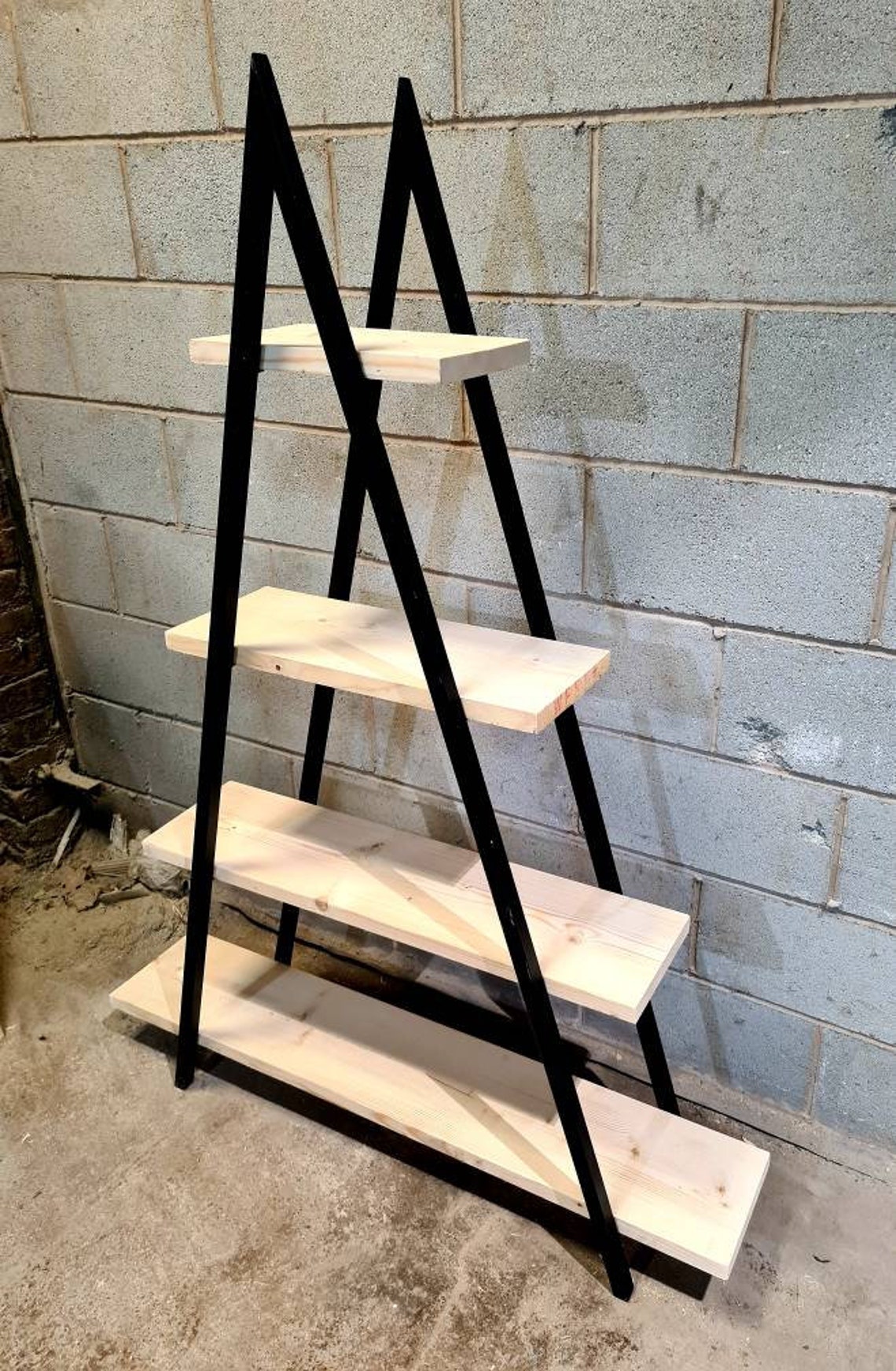 ANGLE shelves unit. Reclaimed wood shelves unit industrial Etsy