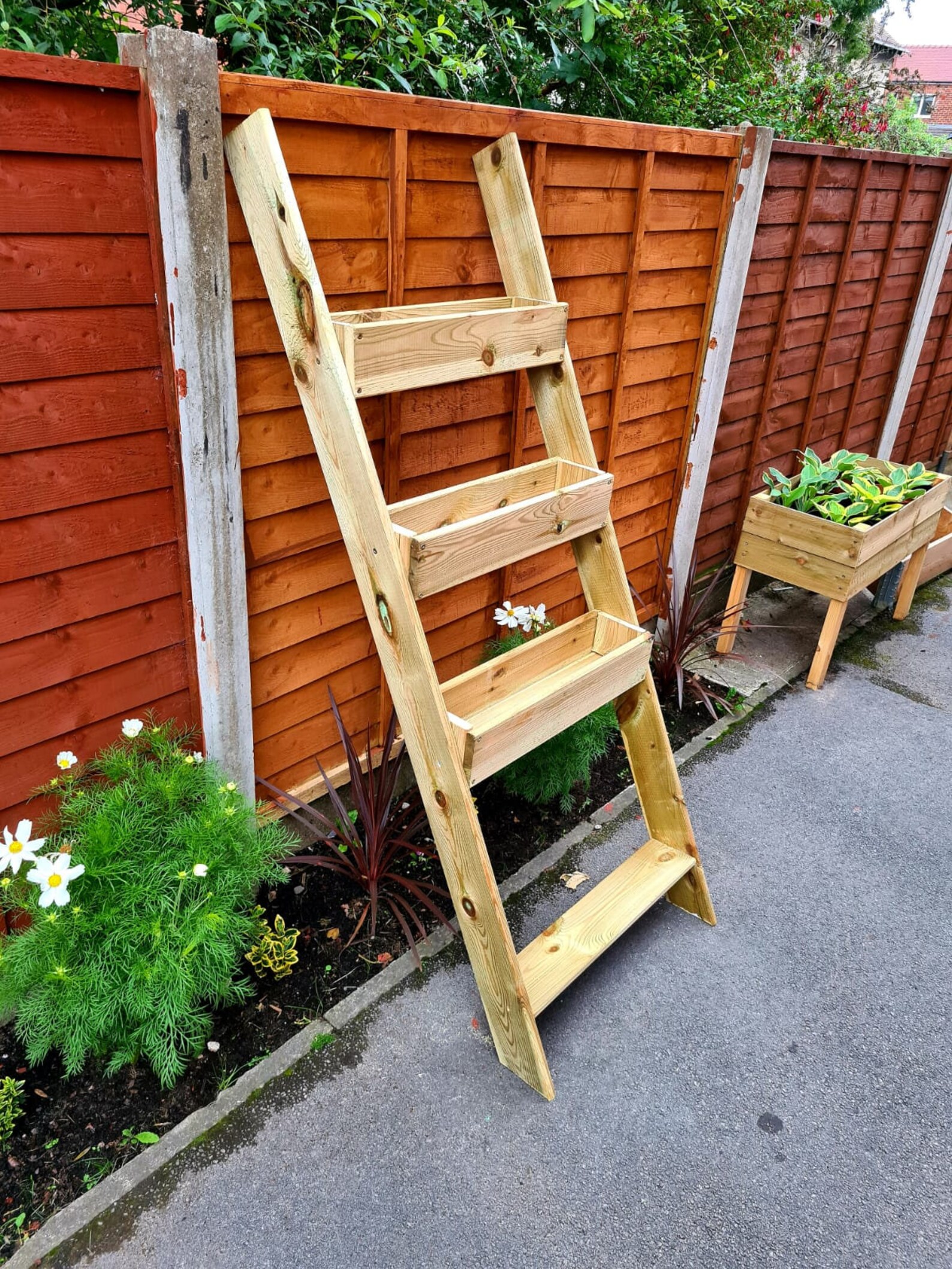 Houten Plantenbak Ladder Buiten kruiden planten bloemen Etsy Nederland