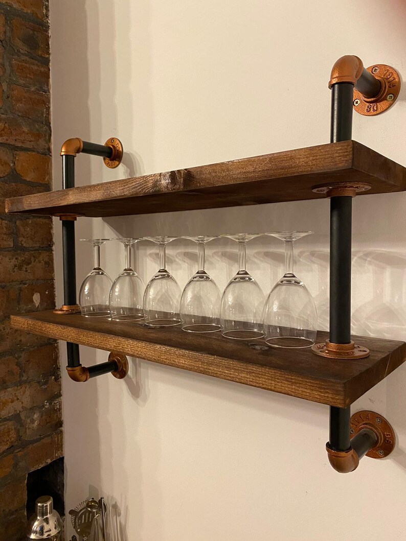 Industrial Pipe Shelves Unit