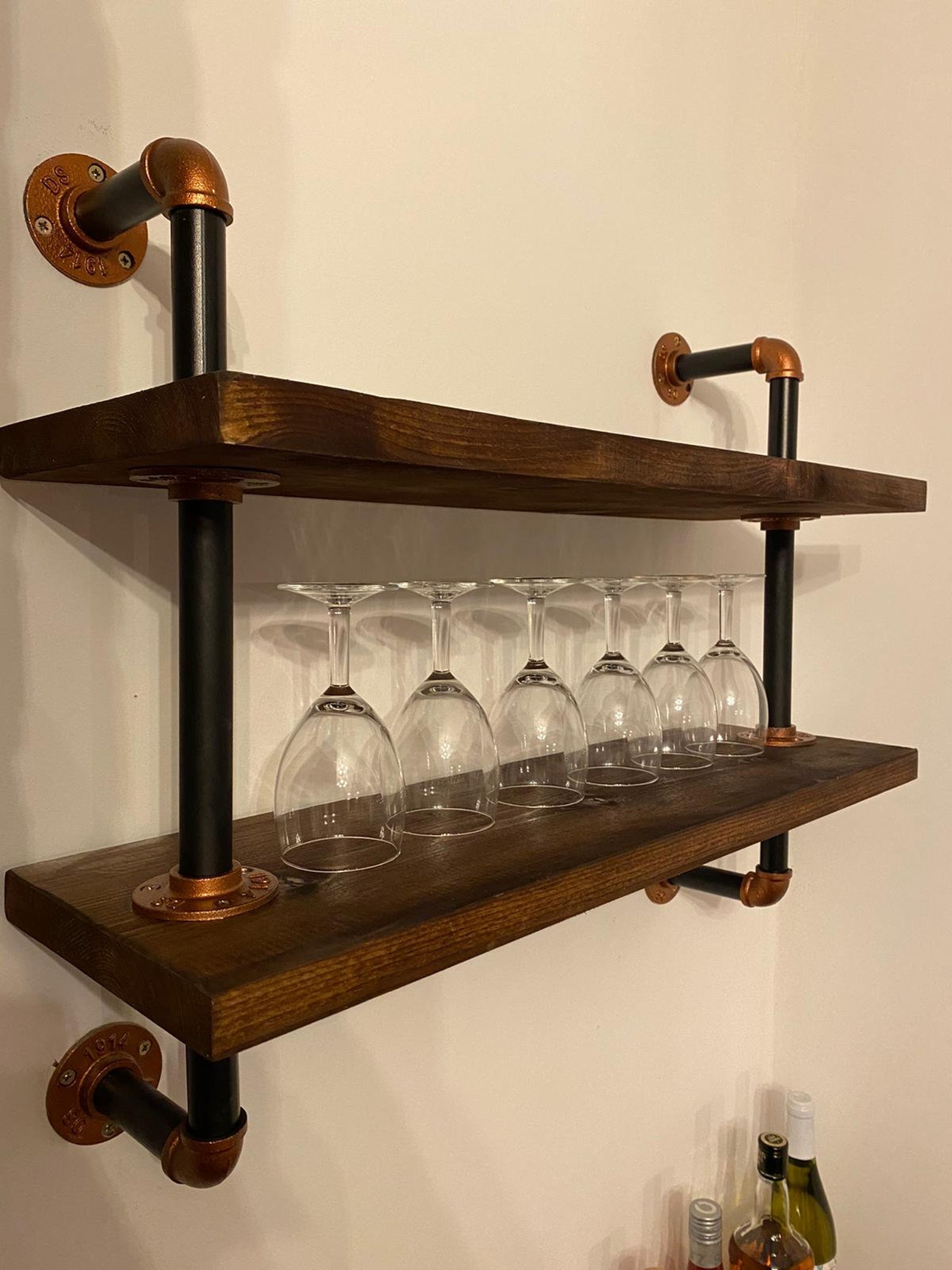 Rustic shelves/shelves unit/cast iron Etsy