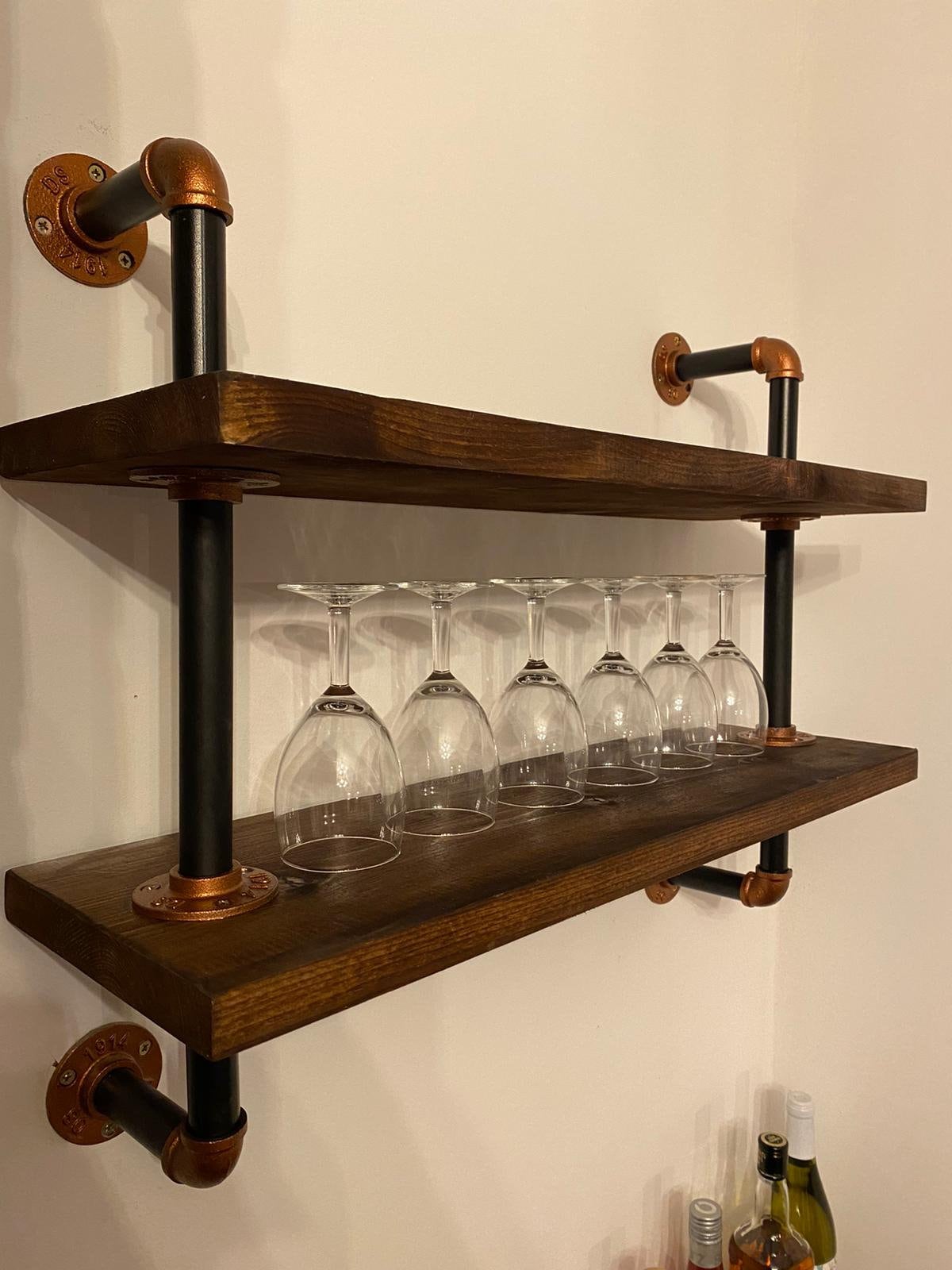 Wrought iron pipe shelves deals