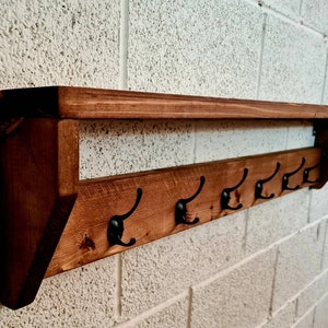 Rustic coat rack storage shelf wall decor hanging Scaffold shoe rack Furniture Bespoke homedecor entryway, key holder