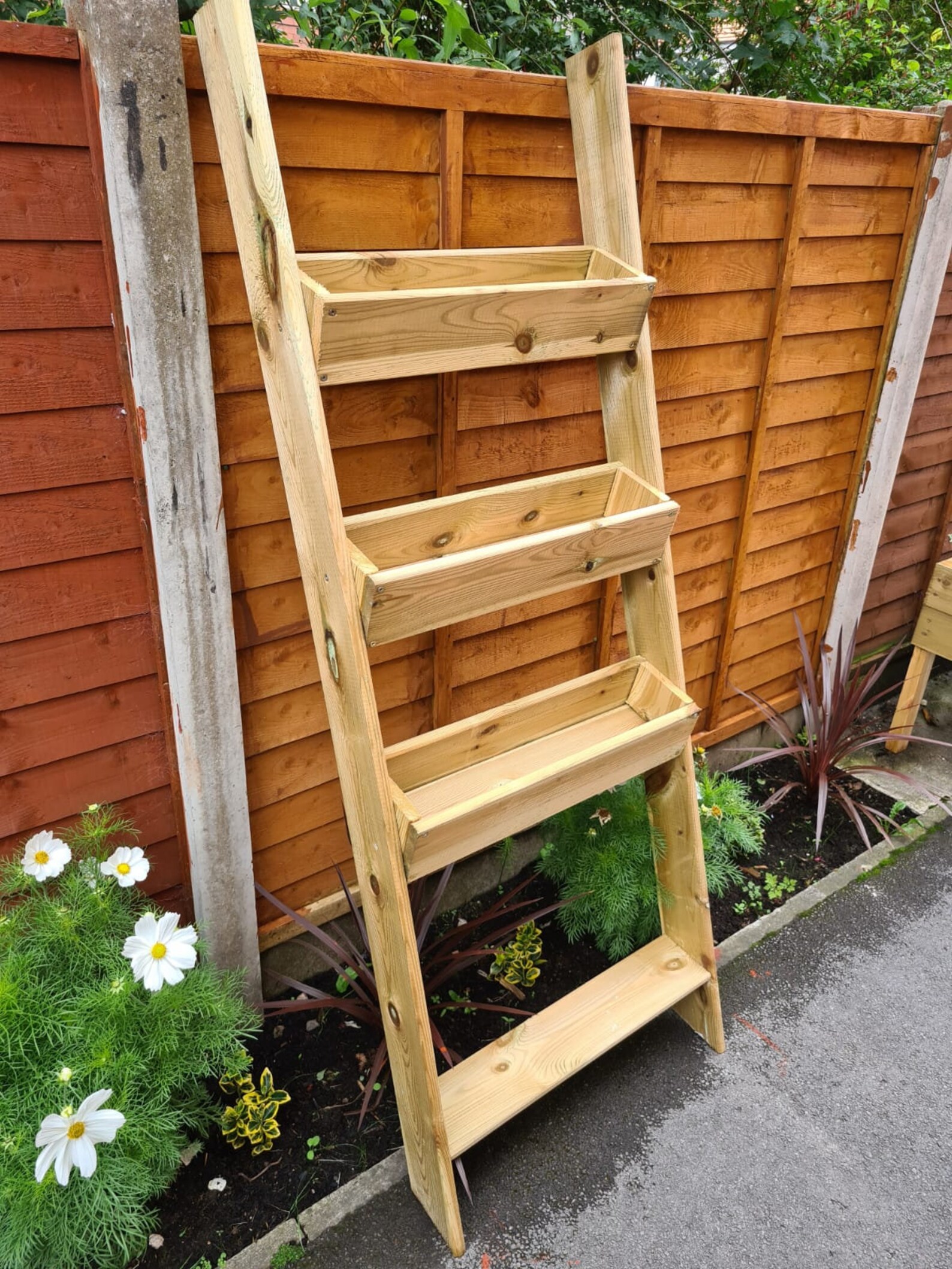 Houten Plantenbak Ladder Buiten kruiden planten bloemen Etsy Nederland