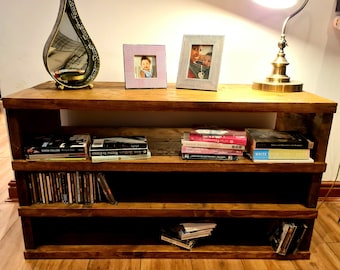 Reclaimed wood Tv stand, sideboard, end table,Industrial Vintage Rustic Storage bookshelf shoe rack sideboard console table shelves unit