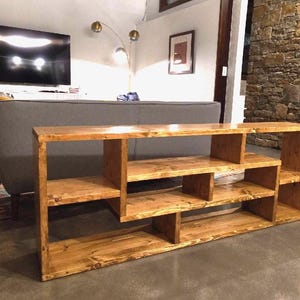 Solid Wood Bookshelf | Rustic Bookcase | BIKUPA handmade Storage Shelf | Industrial Shelving Unit | Open Shelves Book Organizer image 2