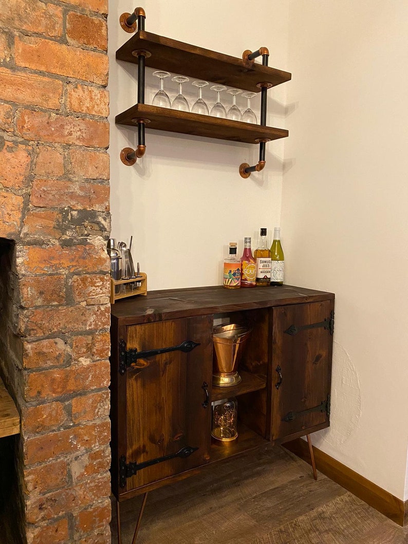 Industrial Pipe Shelves Unit - Thumbnail 2