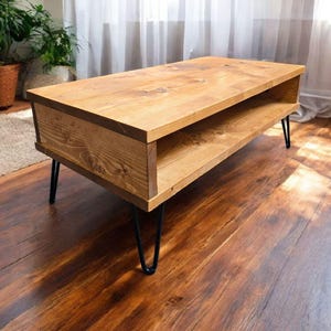 Ex-display opklapbare salontafel/rustiek houten woonkamermeubels woondecoratie/haarspeldpoten/industriële opbergoplossing voor thuis/vintage interieurs/