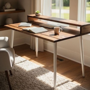Handmade Scandinavian Style Desk with Tapered Legs. Various Sizes Available