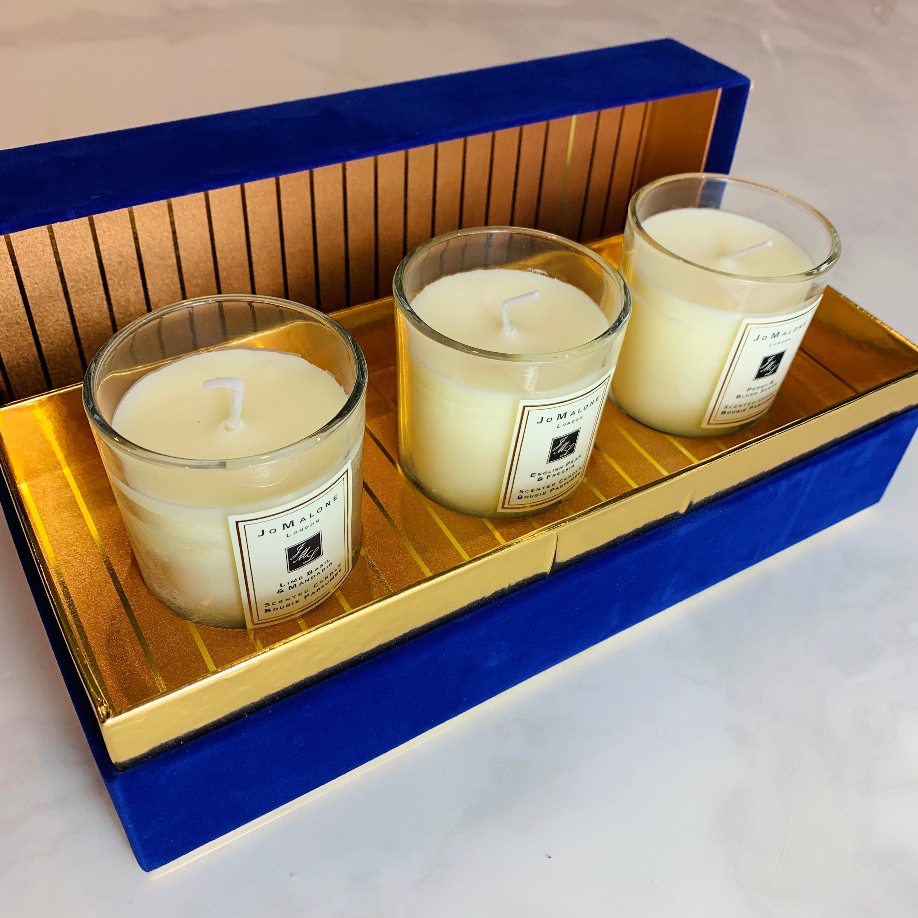 Upcycled Jo Malone Candle Gift Set with 3 Scented Candles - Perfect