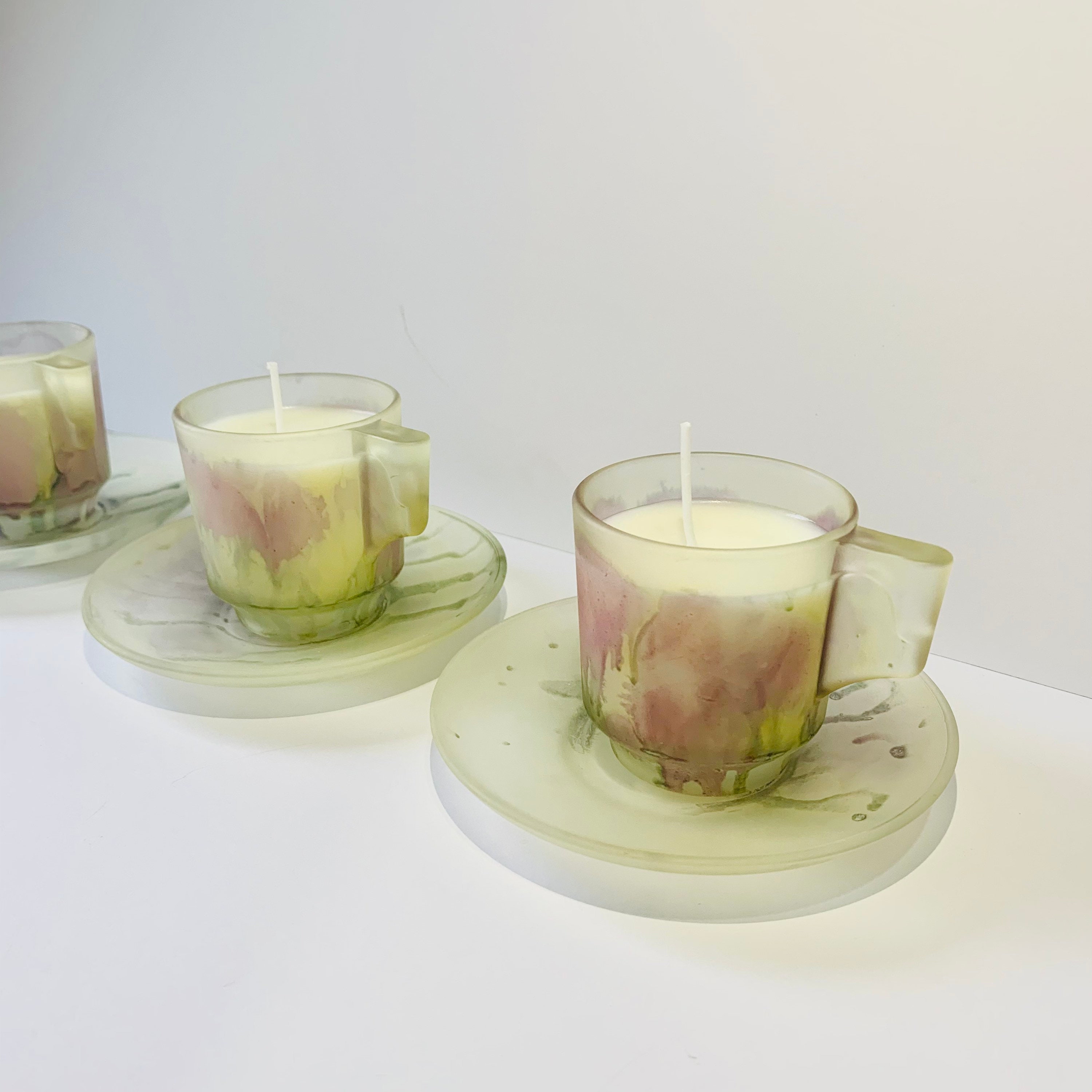 Vintage Upcycled Glass Cup & Saucer Candle Perfect Gift For Etsy