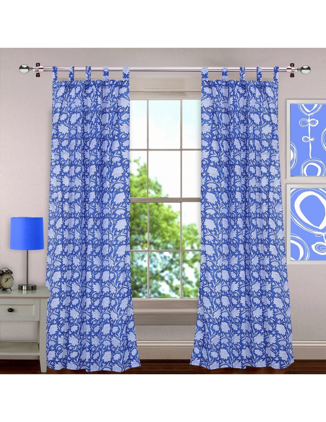 Satz von 2 Baumwolle Vorhang Platten multifunktionale | Etsy