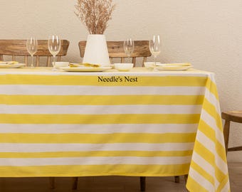 Beach Bright Yellow Indian Block Print tablecloth, Floral Cotton Table Cover, Table Runner Napkins Gift For Housewarming, Cloth for sale