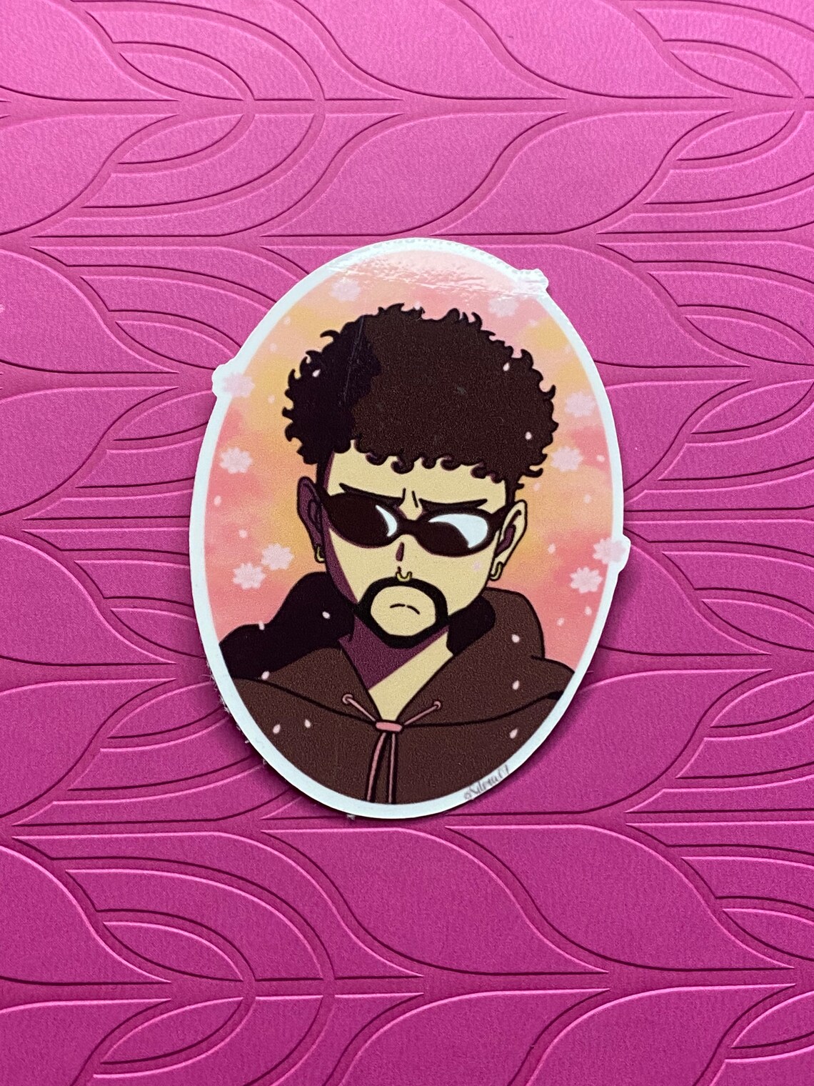 Bad Bunny Yonaguni Vinyl Sticker Hand drawn Weather Etsy