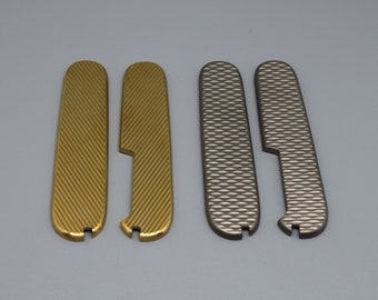 SCALES 91 mm Victorinox Titanium & Brass Scales