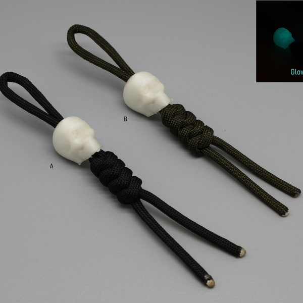 ACCESSORY *Skull* Paracord Lanyard and 3D Printed Glow in the Dark Bead