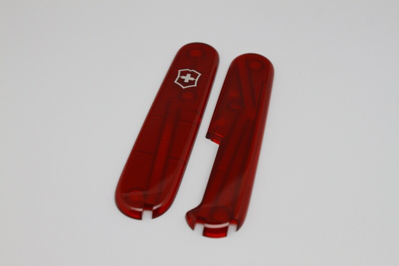 SCALES 91mm Victorinox PLUS Scales Red Transparent (A)