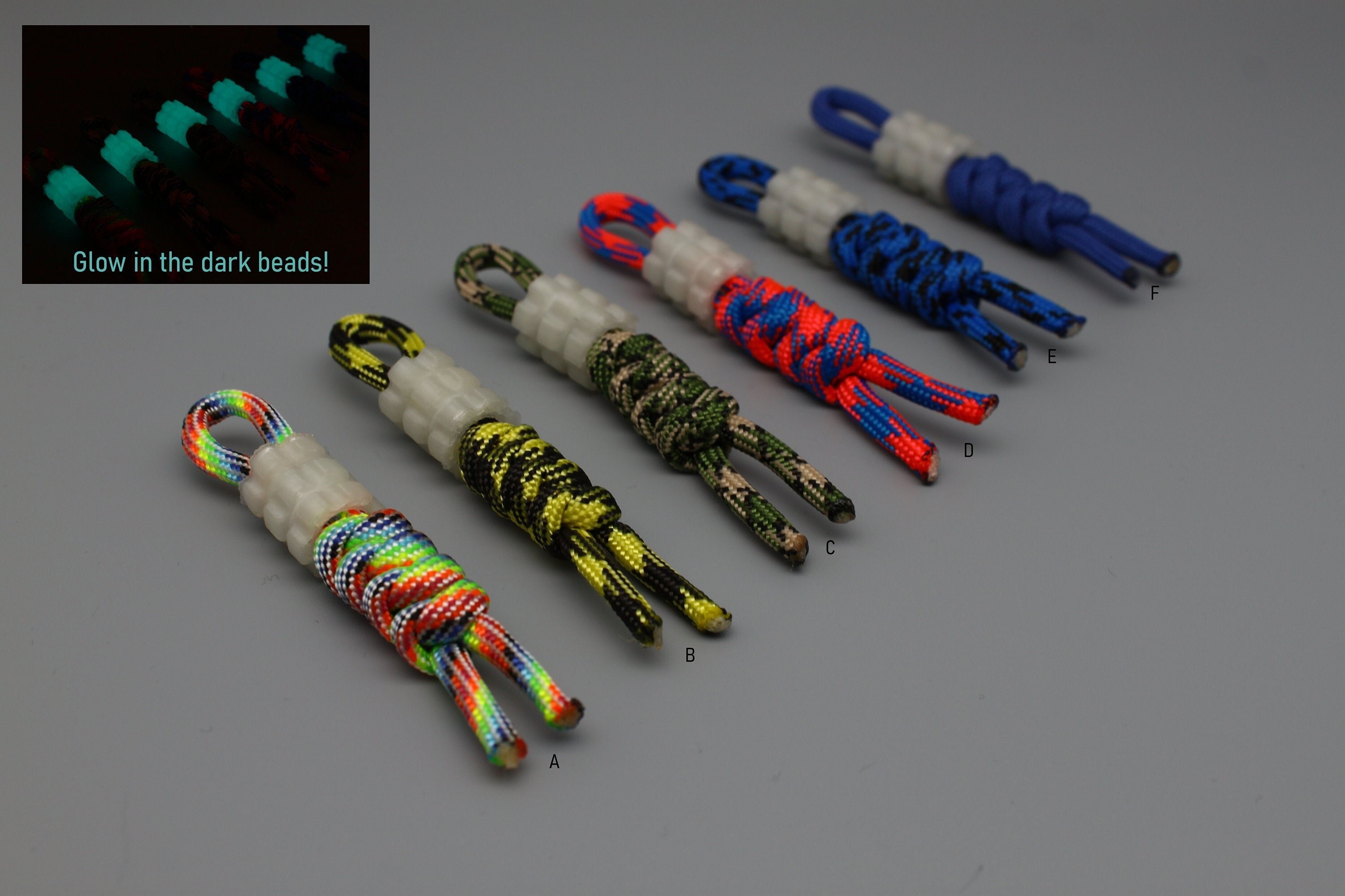 1 PCS 9 Strand 550 Luminous Glow in the Dark Paracord Parachute