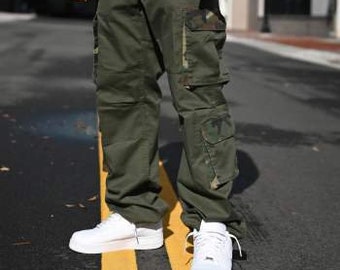 Men’s Custom Designed Dyed Paratrooper Cargo Pants Men’s Vintage Paratrooper Fatigue Cargo Pants Men’s Hunting Pants Mens Casual Cargo Pants