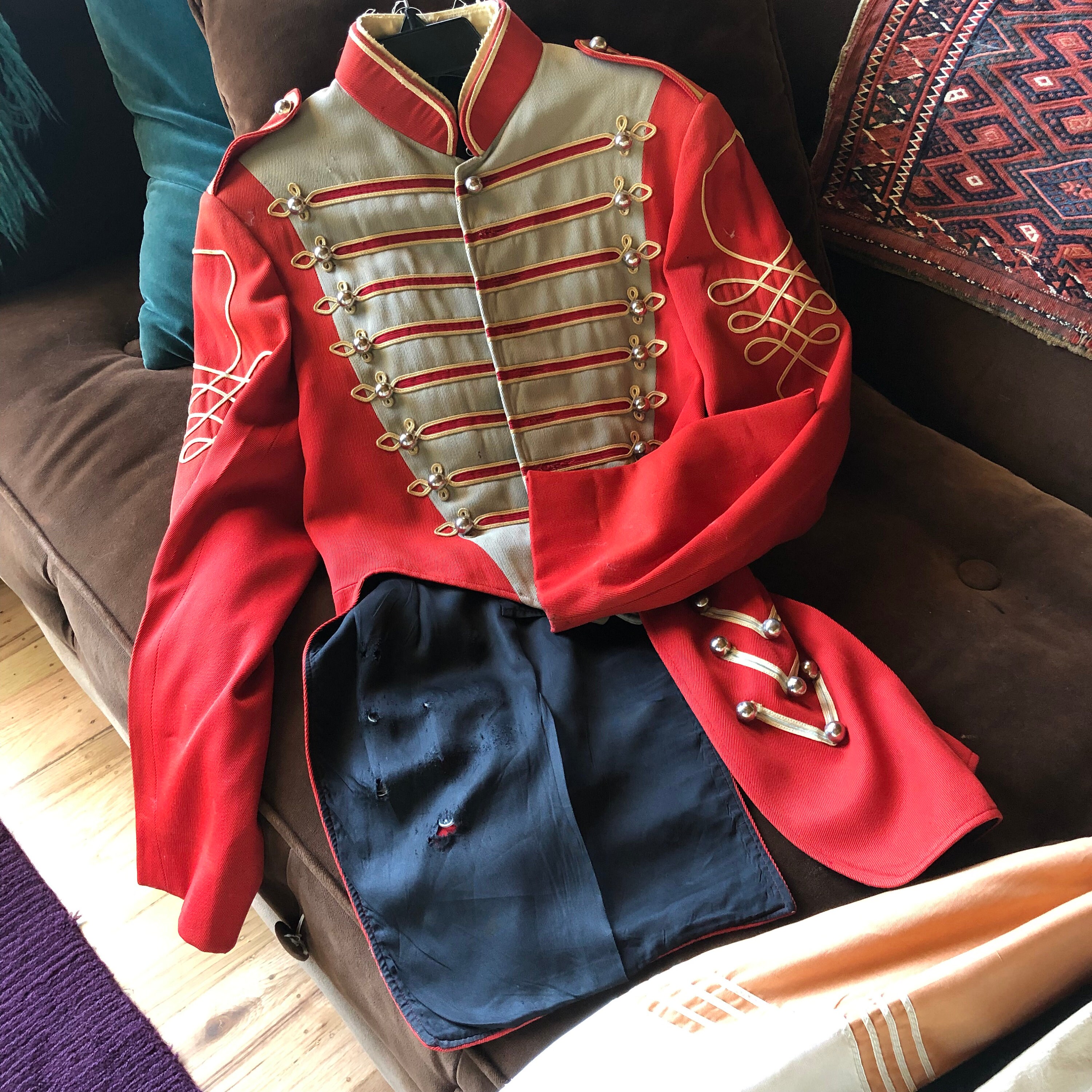 red marching band jacket