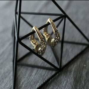 Blaze ll Ear Weights (stretch ears-tunnels-earrings-tribal jewelry-heavy hoops-brass weights-gauge earrings)