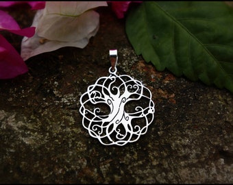 Yggdrasil Pendant (brass jewelry-celtic jewelry-tree pendant-bohemian-necklace-yoga-boho jewelry-tree of life-celtic tree-unisex)