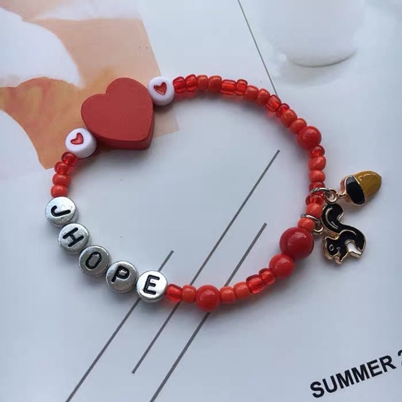 Bts j-hope vlive inspired handmade bracelet | Etsy