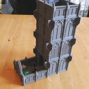 Cathedral Dice Tower - 3D Printed Dice Tower - Printed as Single Piece - Amazing Details - Virtually Any Colour - Dungeons & Dragons, RPG