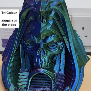 Dice Tower - Pharaoh Skull Dice Tower  - Printed in one piece - Amazing Detail - Dnd - RPG - Tabletop Games - Dungeons and Dragons - Dice