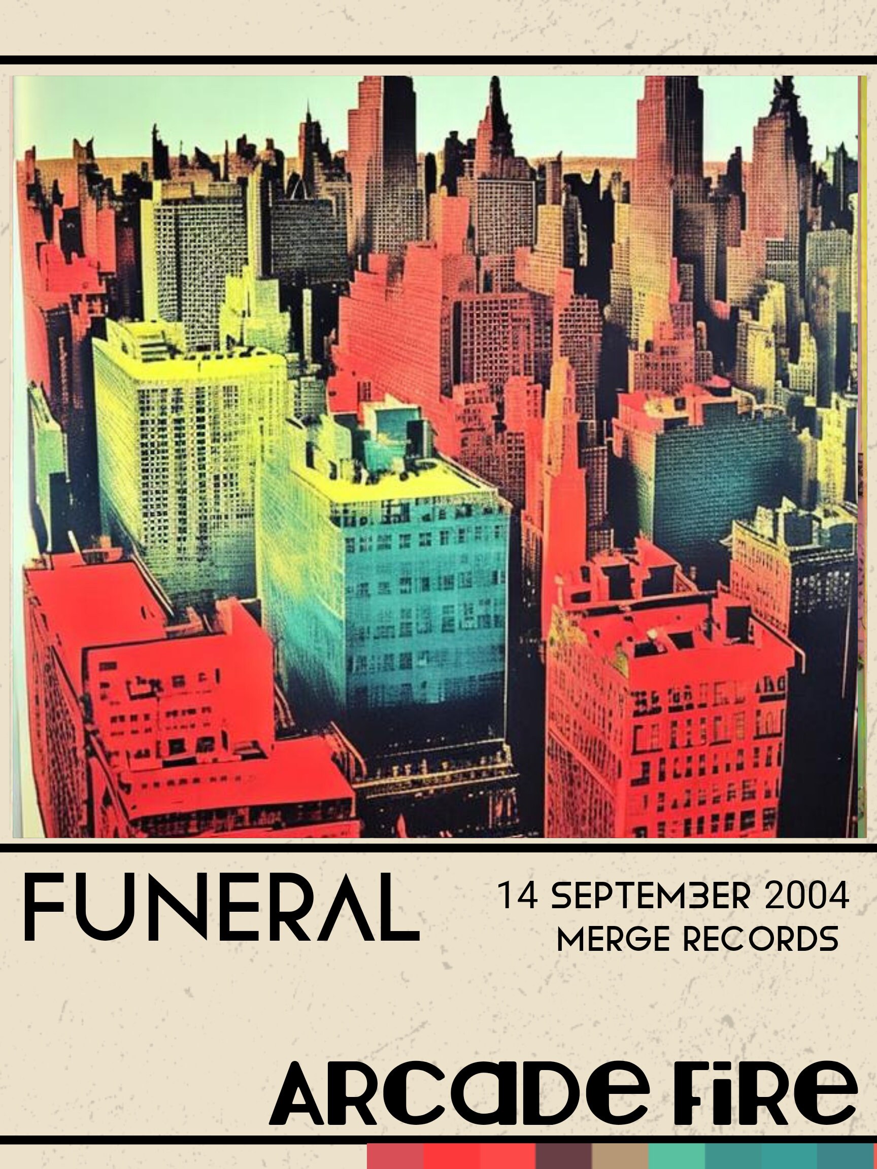 Arcade Fire Funeral Album Art Print Etsy