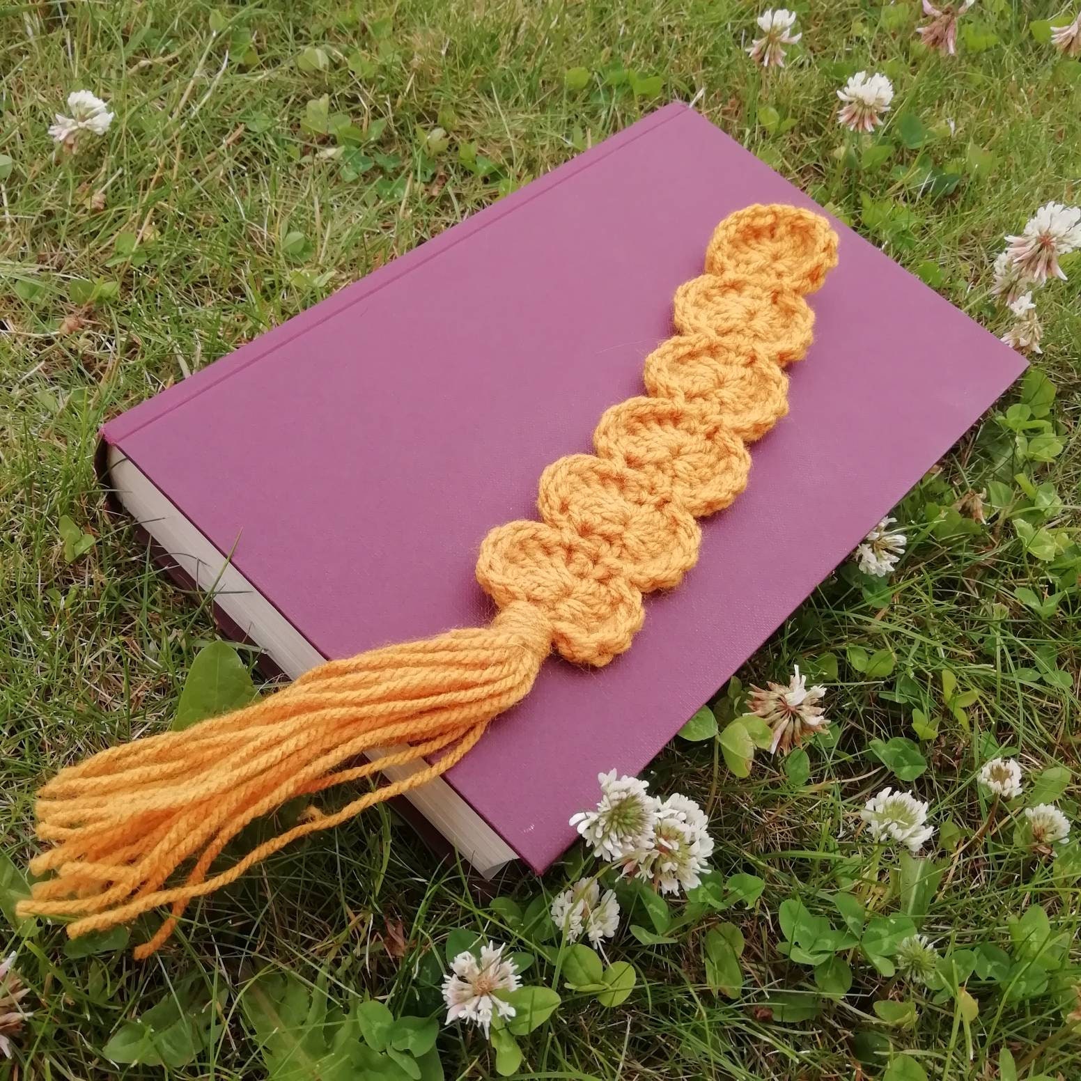 Bookmarks Crochet w/ Tassel Multicoloured premade for Etsy
