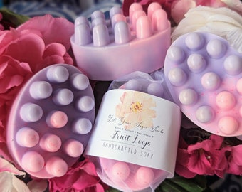 Fruit Loops Soap, Massage Bar Soap, Goat Milk soap, Handmade Soap, Gift for Her, Scented Bar Soap, Colorful
