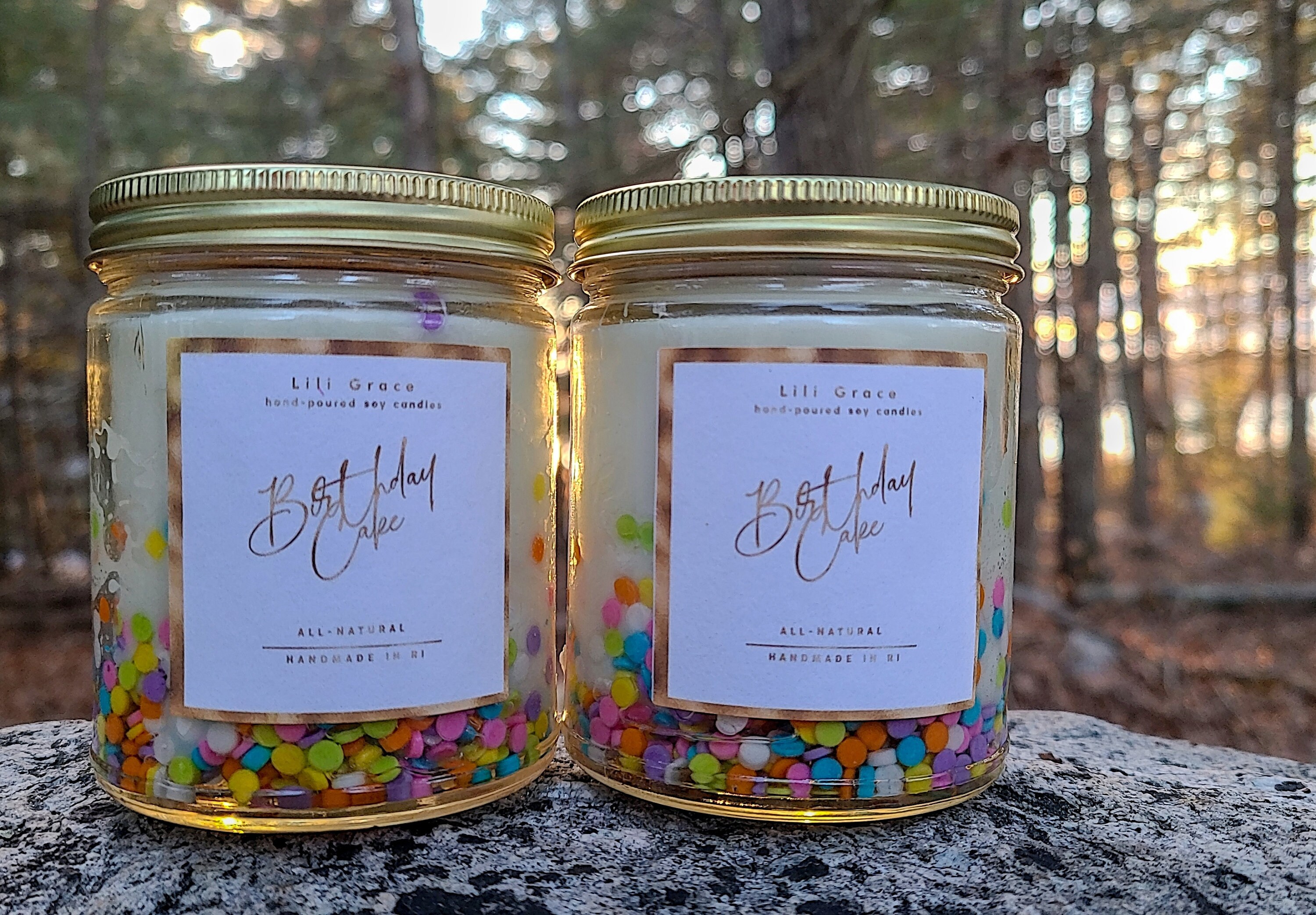 9 oz Birthday Cake Scented Candle Rainbow Sprinkle Candles Etsy