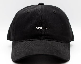 Berlin City Dad Hat: Black  Cotton Cap
