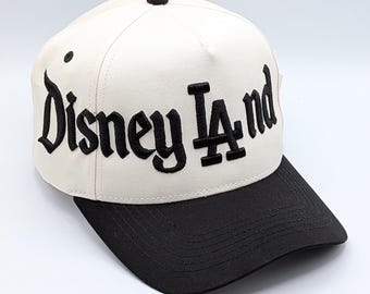 Disneyland Disney LAnd Hat - MULTIPLE COLORS - 5-Panel Embroidered Snapback Hat A-Frame - Custom