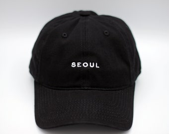 Seoul Dad Hat | Kpop, Korea, Black Cotton