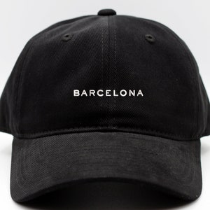 Premium BARCELONA CITY Dad Hat | Black Cap | Top Quality