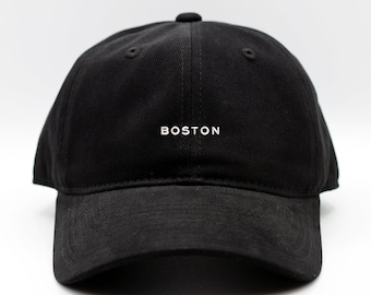 Boston City Dad Hat: Black  Cotton Cap