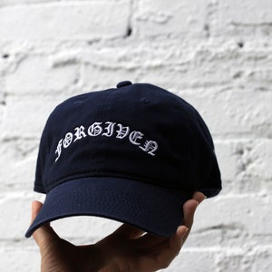 FORGIVEN - Premium Embroidery Dad Hat - Cross on Side