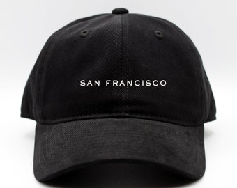 San Francisco City Dad Hat: Black  Cotton Cap