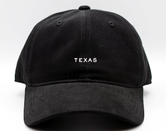 Texas Dad Hat | Black Cotton Cap