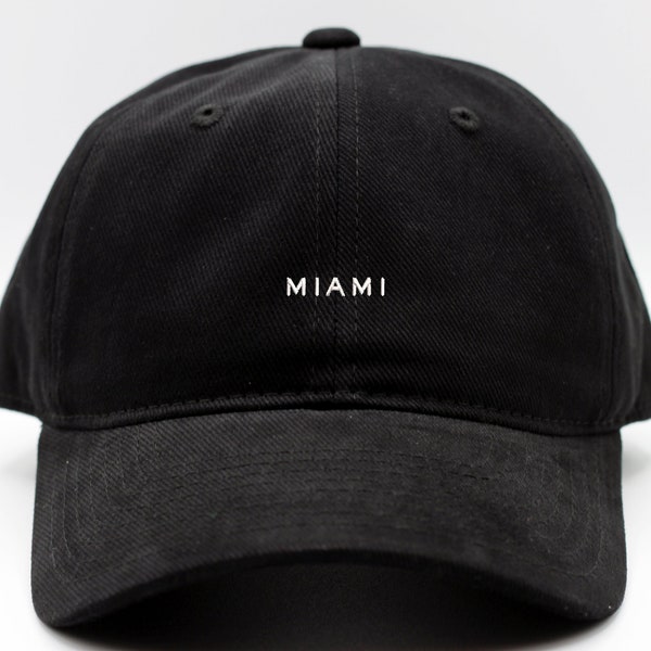 Premium MIAMI CITY Dad Hat | Black Cap | Top Quality