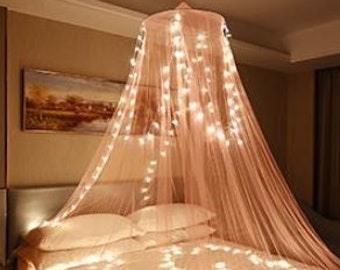 princess bed canopy with lights
