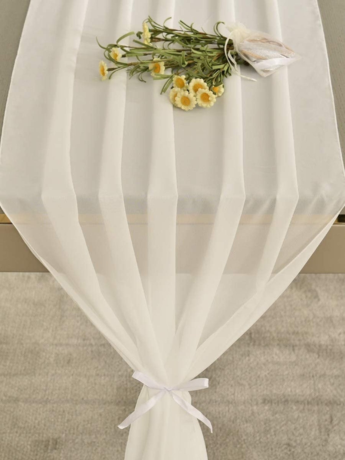 10pcs Dusty Blue Chiffon Table Runner 10Ft Sheer Wedding Etsy